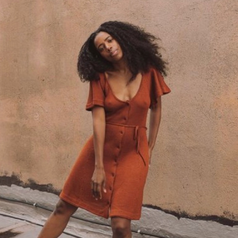 Kordal Rosa Dress In Rust